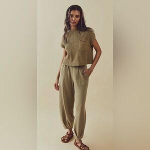 NWOT - Free People Beach - Freya Wide Leg Knit Pants - Sz M - *PANTS ONLY*